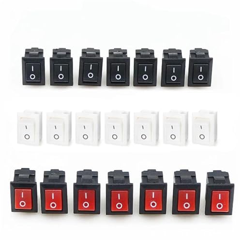 5/10Pcs Boat Rocker Switch 6A 21x15mm SPST 2Pin 10MM*15MM 3A 250V KCD11 Snap-in on/Off Mini Push Button Auto Car Truck Switch(Black,5PCS_15X10MM) von GXHOVYKWP