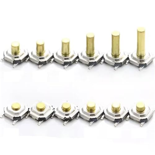 50pcs SMD Tactile Tact Push Button Micro Switch 4 * 4 * 0.8 1.5 1.7 2 2.5 3 3.5 4.3mm Momentary Push Button Copper Head(4x4x0.8mm) von GXHOVYKWP