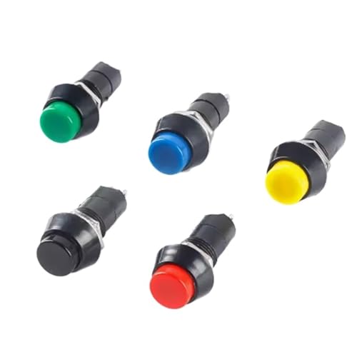 5pcs PBS-11 PBS-11A PBS-11B 12mm Self-Locking Self-Recovery Push Button Switch Momentary 3A 250V 2PIN(WHITE,Self-Locking) von GXHOVYKWP