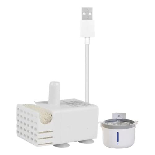 Cat Fountain Pump Mini Submersible Pump Water Circulation System Silent For Fish Tank Hydroponics Pet Drinking Fountain(USB model) von GXHOVYKWP