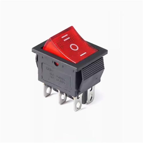 KCD4 Rocker Switch ON-OFF ON-OFF-ON 6PIN Electrical Equipment With Light Power Switch 16A 250VAC /250A 125V(6P3T red light) von GXHOVYKWP