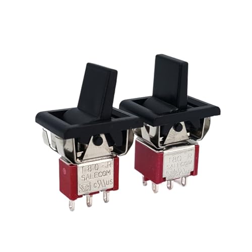 SH T80-R Series Mini Paddle Toggle Switch Square Snap-in Panel Mount 5A/125VAC(Brown) von GXHOVYKWP