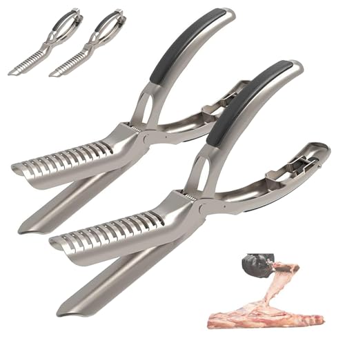 Stainless Steel Rib Membrane Remover Tool, Rib Prep Tool, Ergonomic Design, Kitchen Gadgets for Barbecue Enthusiasts & Chefs (2 PCS) von GXJIXf