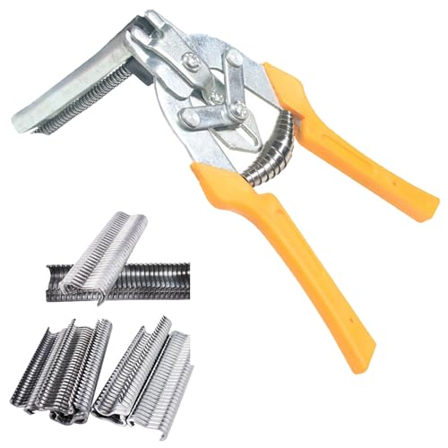 Type M Nail Ring Pliers, Hog Ring Pliers Kit, Wire Cage Clips, Repair Hand Tools for Animal Cages (Yellow) von GXJIXf