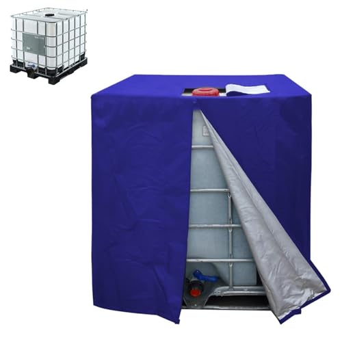 GXLBDK Wassertankabdeckung, IBC-Tankabdeckung 1000L, Containerabdeckung Für Outdoor-Aktivitäten, Oxford IBC-Tankabdeckung(Size:120 * 100 * 116cm/47 * 43 * 45in,Color:blau) von GXLBDK