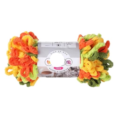 1pc 100g Dickes Garn for Stricken DIY Finger Loop Garn Handgestrickt Home Kissen Decke Circle Line Chenille Garn(Color-45) von GXMDSGZ