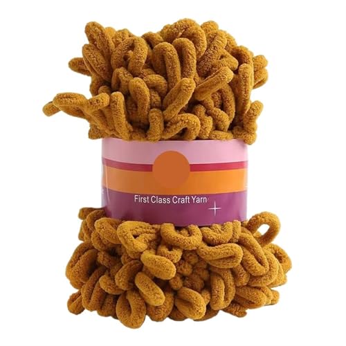 2 stücke 100G/rolle Puffy Finger Loops Chunky Chenille Garn Hand-Gewebt Dicke Fäden for Häkeln Decke Teppich diy Stricken Handwerk(Color-E) von GXMDSGZ