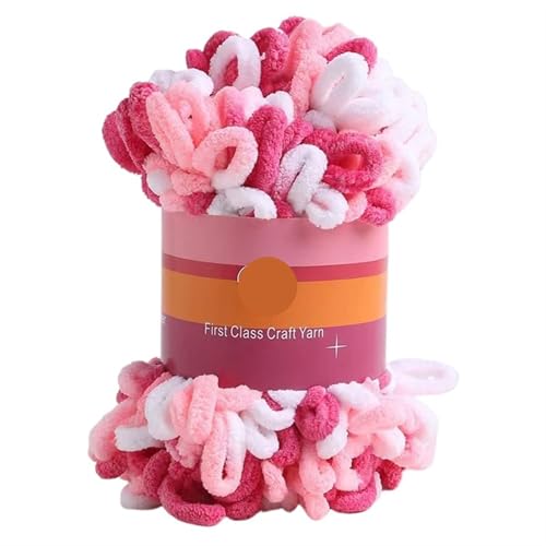 2 stücke 100G/rolle Puffy Finger Loops Chunky Chenille Garn Hand-Gewebt Dicke Fäden for Häkeln Decke Teppich diy Stricken Handwerk(Color-T) von GXMDSGZ