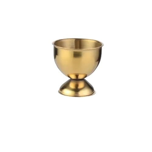 6 stück Edelstahl Weich Gekochte Eierbecher Eierhalter Tischplatte Tasse Küche Werkzeuge Sets Frühstück Dampf Rack Form for Eier Pochieren(Gold) von GXMDSGZ