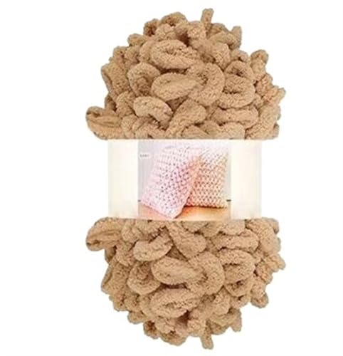 Fingerschlaufenfaden, Donut-Ohrgarn, DIY, handgefertigtes Dekokissen, dick gestrickter Schal, Decke, grobes Garn, Garnmasse(6607 khaki) von GXMDSGZ