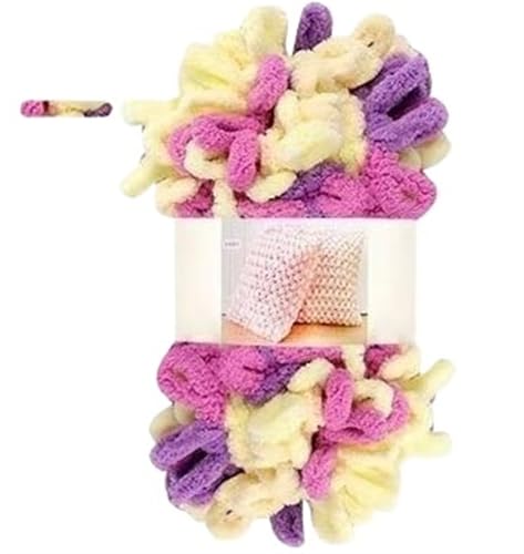 Fingerschlaufenfaden, Donut-Ohrgarn, DIY, handgefertigtes Dekokissen, dick gestrickter Schal, Decke, grobes Garn, Garnmasse(D346 Ziyuhua) von GXMDSGZ