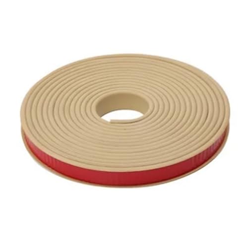 Flexible Zierleiste 10M U-förmige Kantenanleimung Tisch- und Stuhlkantenanleimung Selbstklebende kratzfeste Eckenschutzmöbel-Dekorleiste(Beige,10M_9MM) von GXMDSGZ
