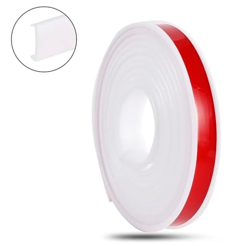 Flexible Zierleiste 5M U-förmiges Kantenband, selbstklebendes Kantenband, TPE-Gummi, Holzbrett, Stuhl, Tischschutz, Möbeldekoration(White,5M_20MM) von GXMDSGZ