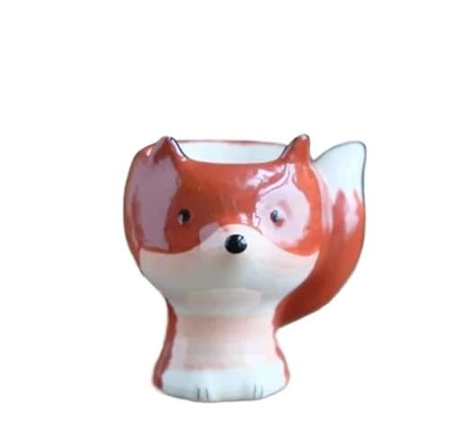 Kreative Fuchs Eierablage Keramik Eierkocher Geschirr Dekoration Schöne Küchenhelfer Eierbecher Eierhalter(Colour 1) von GXMDSGZ