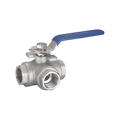 1/2 "3/4" 1 "1-1/4" 2 "Drei-Wege-Kugelhahn aus Edelstahl 304 mit BSP-Gewinde T-Typ L-Typ DN15 DN20 DN25 DN32 DN40 DN50 Kugelhahn(T Type,2 Inch) von GXRQLHYZ