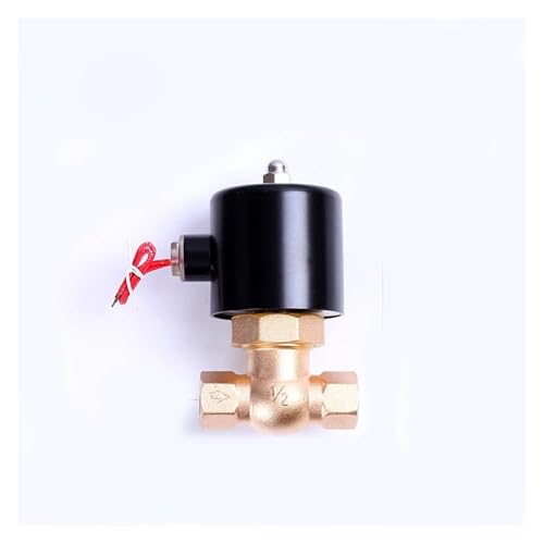 1 STÜCKE 1/2 "Hochtemperatur-Dampfmagnetventil normalerweise geschlossen Messing Zweiwege-Innengewinde-Magnetventil 220 V 110 V 24 V 12 V(BSP-12VDC) von GXRQLHYZ