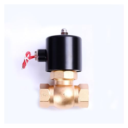 1 STÜCKE 1 "Hochtemperatur-Dampfmagnetventil normalerweise geschlossen Messing Zweiwege-Innengewinde-Magnetventil 220 V 110 V 24 V 12 V(BSP-380VAC) von GXRQLHYZ