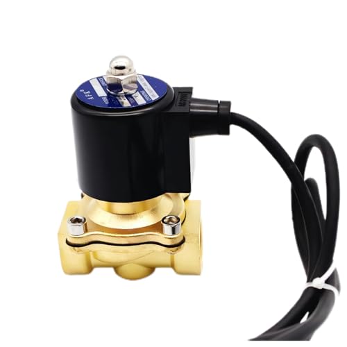 1 Zoll 2A-25 Normalerweise geschlossenes Messing-Brunnen-Magnetventil 220 V 12 V 24 V Magnetventil for Unterwasser(DC12) von GXRQLHYZ