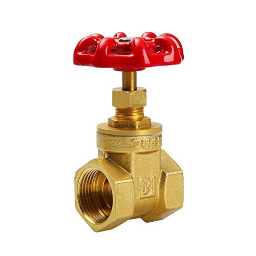 1Pcs Wasser Messing Tor Ventil Rote Kappe Geformt Griff Weibliche Gewinde Dual Ports(DN40) von GXRQLHYZ