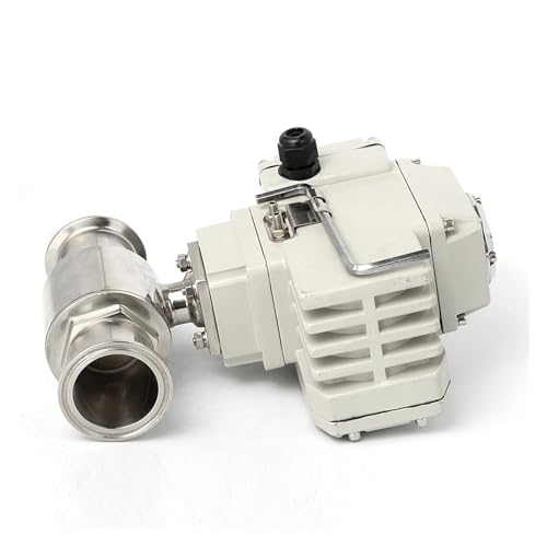 45 mm Sanitär-Schnellkugelhahn aus Edelstahl, 220 V, 110 V, 12 V, 24 V, Klemmtyp, Schnellmontage, gerader Kugelhahn(12VDC) von GXRQLHYZ