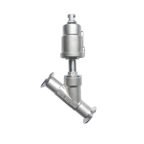 DN15 DN20 DN25 Pneumatisches Schnellmontage-Winkelsitzventil aus Edelstahl, normalerweise geschlossenes Sitzventil, PTFE-Abdichtung(Dn20,OPEN-DOUBLE ACTING) von GXRQLHYZ