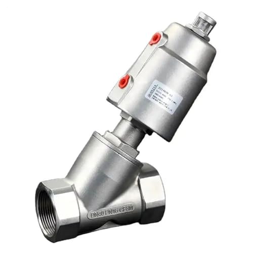 DN40 304 Edelstahl Pneumatische Sitz Ventil 16bar for Dampf Gas Öl Normalerweise Geschlossen Winkel Sitz Ventil Pneumatische von GXRQLHYZ