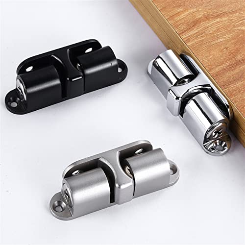 GXRQLHYZ Zinklegierung Haushalt Silent SOG Invisible Door Touch Buckle Door Suction Punch Free Door Stopper Door Suction 1Pcs(Type1 Black) von GXRQLHYZ
