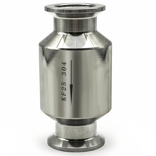 KF16 KF25 KF40 KF 50 KF63 KF80 KF100 304 Edelstahl Inline-Rückschlagventil Einweg-Rückschlagventil for Vakuumpumpe Homebrew(Kf-63 Flange 87mm) von GXRQLHYZ