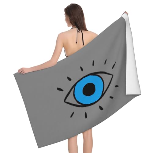 GXUNGT Badetücher aus Mikrofaser, Motiv: böser Blick, Badezimmer- und Raumdekoration, Schwimmen, Reisen, Camping, Pool GXUNGT Badetücher aus Mikrofaser, Motiv: böser Blick, Badezimmer- und Raumdekoration, Schwimmen, Reisen, Camping, Pool von GXUNGT