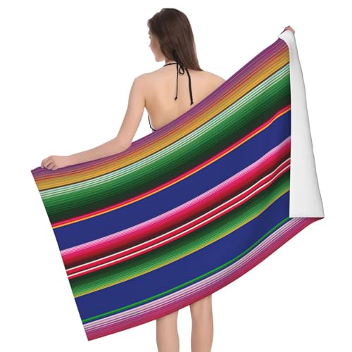 GXUNGT Bunte mexikanische Streifenmuster Mikrofaser-Badetücher, Badezimmer- und Raumdekoration, Schwimmen, Reisen, Camping, Pool-Handtücher GXUNGT Bunte mexikanische Streifenmuster Mikrofaser-Badetücher, Badezimmer- und Raumdekoration, Schwimmen, Reisen, Camping, Pool-Handtücher von GXUNGT
