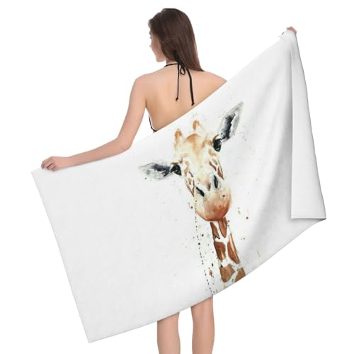 GXUNGT Cleveres Mikrofaser-Badetuch mit Giraffen-Druck, Badezimmer- und Raumdekoration, Schwimmen, Reisen, Camping, Pool-Handtücher GXUNGT Cleveres Mikrofaser-Badetuch mit Giraffen-Druck, Badezimmer- und Raumdekoration, Schwimmen, Reisen, Camping, Pool-Handtücher von GXUNGT