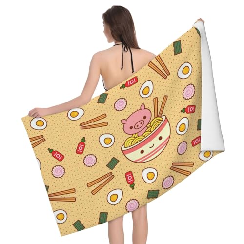 GXUNGT Delicious Sweet Ramen Print Mikrofaser-Badetücher, Badezimmer- und Raumdekoration, Schwimmen, Reisen, Camping, Pool Handtücher GXUNGT Delicious Sweet Ramen Print Mikrofaser-Badetücher, Badezimmer- und Raumdekoration, Schwimmen, Reisen, Camping, Pool Handtücher von GXUNGT
