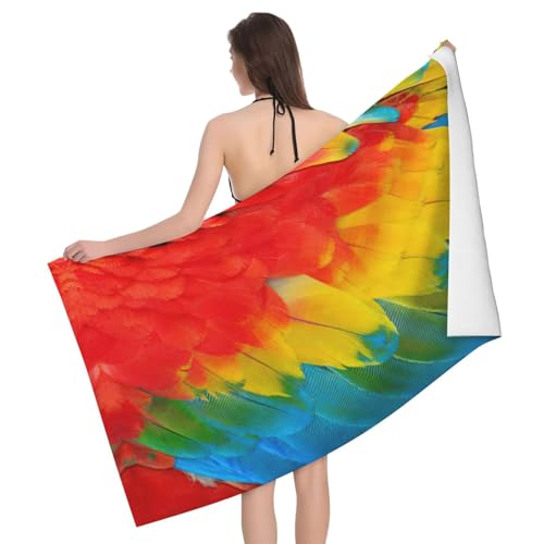 GXUNGT Fantastische Badetücher mit Papageienfeder-Druck, Mikrofaser-Handtücher, Badezimmer- und Raumdekoration, Schwimmen, Reisen, Camping, Pool GXUNGT Fantastische Badetücher mit Papageienfeder-Druck, Mikrofaser-Handtücher, Badezimmer- und Raumdekoration, Schwimmen, Reisen, Camping, Pool von GXUNGT