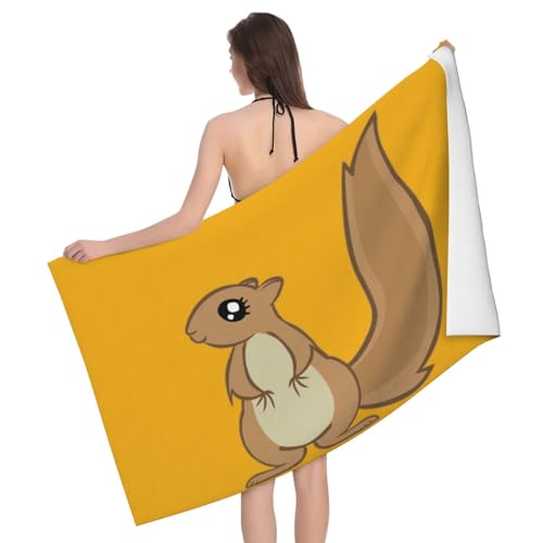 GXUNGT Mikrofaser-Badetücher mit Cartoon-Eichhörnchen-Druck, Badezimmer- und Raumdekoration, Schwimmen, Reisen, Camping, Pool-Handtücher GXUNGT Mikrofaser-Badetücher mit Cartoon-Eichhörnchen-Druck, Badezimmer- und Raumdekoration, Schwimmen, Reisen, Camping, Pool-Handtücher von GXUNGT
