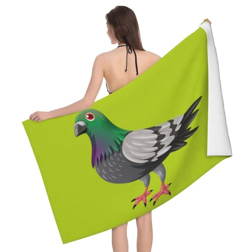 GXUNGT Mikrofaser-Badetücher mit Cartoon-Tauben-Druck, Badezimmer- und Raumdekoration, Schwimmen, Reisen, Camping, Pool-Handtücher GXUNGT Mikrofaser-Badetücher mit Cartoon-Tauben-Druck, Badezimmer- und Raumdekoration, Schwimmen, Reisen, Camping, Pool-Handtücher von GXUNGT