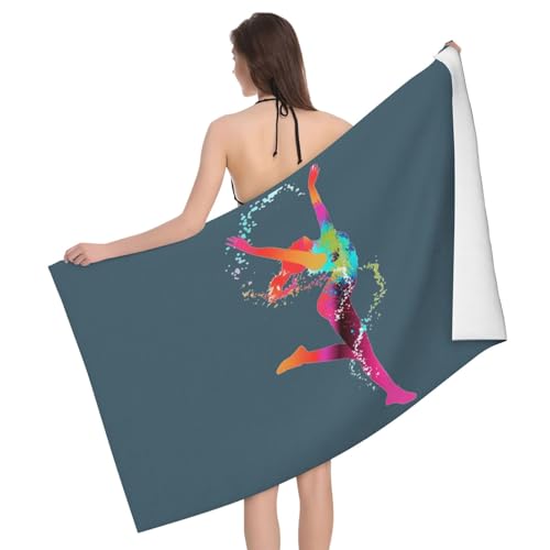 GXUNGT Mikrofaser-Badetücher mit Farbdruck, Badezimmer- und Raumdekoration, Schwimmen, Reisen, Camping, Pool-Handtücher GXUNGT Mikrofaser-Badetücher mit Farbdruck, Badezimmer- und Raumdekoration, Schwimmen, Reisen, Camping, Pool-Handtücher von GXUNGT