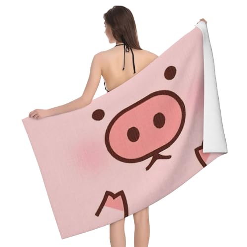 GXUNGT Mikrofaser-Badetücher mit niedlichem Schweine-Druck, Badezimmer- und Raumdekoration, Schwimmen, Reisen, Camping, Pool-Handtücher GXUNGT Mikrofaser-Badetücher mit niedlichem Schweine-Druck, Badezimmer- und Raumdekoration, Schwimmen, Reisen, Camping, Pool-Handtücher von GXUNGT