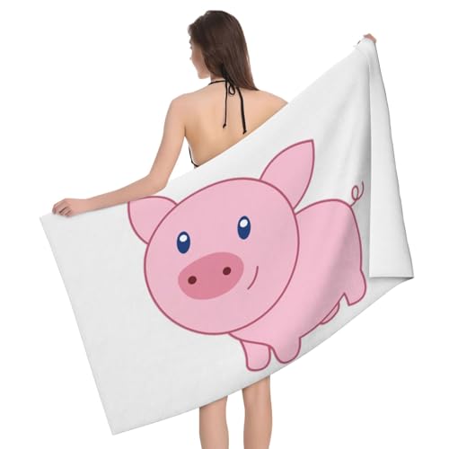 GXUNGT Mikrofaser-Badetücher mit niedlichem Schweine-Druck, Badezimmer- und Raumdekoration, Schwimmen, Reisen, Camping, Pool-Handtücher GXUNGT Mikrofaser-Badetücher mit niedlichem Schweine-Druck, Badezimmer- und Raumdekoration, Schwimmen, Reisen, Camping, Pool-Handtücher von GXUNGT