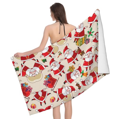 GXUNGT Mikrofaser-Handtücher, Weihnachtsmann-Druck, Weihnachtsmann-Druck, Badezimmer- und Raumdekoration, Schwimmen, Reisen, Camping, Pool-Handtücher GXUNGT Mikrofaser-Handtücher, Weihnachtsmann-Druck, Weihnachtsmann-Druck, Badezimmer- und Raumdekoration, Schwimmen, Reisen, Camping, Pool-Handtücher von GXUNGT