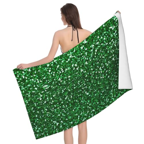 GXUNGT Mikrofaser-Handtücher, glitzernd, mit Pailletten, für Badezimmer und Zimmer, Dekoration, Schwimmen, Reisen, Camping, Pool, Grün GXUNGT Mikrofaser-Handtücher, glitzernd, mit Pailletten, für Badezimmer und Zimmer, Dekoration, Schwimmen, Reisen, Camping, Pool, Grün von GXUNGT