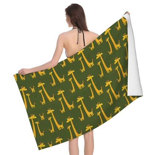 GXUNGT Mikrofaser-Handtücher mit Cartoon-Giraffen-Druck, Badezimmer- und Raumdekoration, Schwimmen, Reisen, Camping, Pool-Handtücher GXUNGT Mikrofaser-Handtücher mit Cartoon-Giraffen-Druck, Badezimmer- und Raumdekoration, Schwimmen, Reisen, Camping, Pool-Handtücher von GXUNGT
