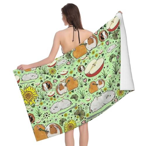 Mikrofaser-Badetücher mit Meerschweinchen-Aufdruck, Badezimmer- und Raumdekoration, Schwimmen, Reisen, Camping, Pool-Handtücher Mikrofaser-Badetücher mit Meerschweinchen-Aufdruck, Badezimmer- und Raumdekoration, Schwimmen, Reisen, Camping, Pool-Handtücher von GXUNGT