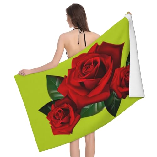 Mikrofaser-Handtücher mit Gothic-Rosen-Druck, Badezimmer- und Raumdekoration, Schwimmen, Reisen, Camping, Pool Mikrofaser-Handtücher mit Gothic-Rosen-Druck, Badezimmer- und Raumdekoration, Schwimmen, Reisen, Camping, Pool von GXUNGT