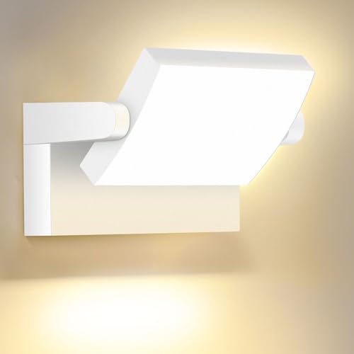 GXXG 40W LED Wandleuchte Außen 4000 Lumen Modern Wandlampe Aussen/Innen Warmweiß 3000K wandbeleuchtung Weiß mit 350° Schwenkbar LED Panel Wasserdicht IP65 von GXXG