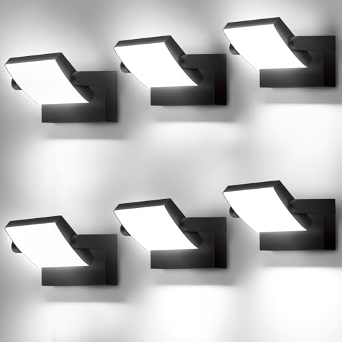 GXXG 6 Stück 40W LED Wandleuchten Aussen/Innen, Wasserdicht IP65 Außenwandleuchten Modern Wandleuchte mit Schwenkbar LED Panel Wandlampe Außen für Garten Eingang, 4000 Lumen, Schwarz, 6000K GXXG 6 Stück 40W LED Wandleuchten Aussen/Innen, Wasserdicht IP65 Außenwandleuchten Modern Wandleuchte mit Schwenkbar LED Panel Wandlampe Außen für Garten Eingang, 4000 Lumen, Schwarz, 6000K von GXXG