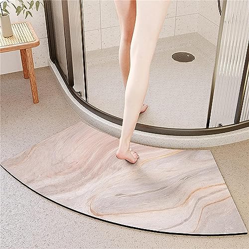 GXXINGIN Duschmatte Rund Halbrund Weich Kieselgur Badematte, Wasserabsorbierende, Schnelltrocknende, rutschfeste Kieselgurmatte, Badvorleger für Rundduschen GXXINGIN Duschmatte Rund Halbrund Weich Kieselgur Badematte, Wasserabsorbierende, Schnelltrocknende, rutschfeste Kieselgurmatte, Badvorleger für Rundduschen von GXXINGIN
