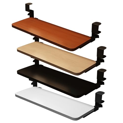 GXXINGIN Ergonomische Schreibtischverlängerung, verschiebbare Tastaturablage, ausziehbare Tastaturschubladenplattform unter dem Schreibtisch mit Verstellbarer C-Klemme, kein Bohren/ergonomisch/Armle von GXXINGIN