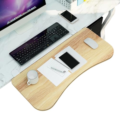 GXXINGIN Farben Holz-Desktop-Extender-Tablett, 90° Faltbare Tastaturablage-Plattformen 55/65/75 X 25 cm, einfach zu installierender Tastaturständer, Computer-Handgelenkstützen-Armlehnenstütze von GXXINGIN