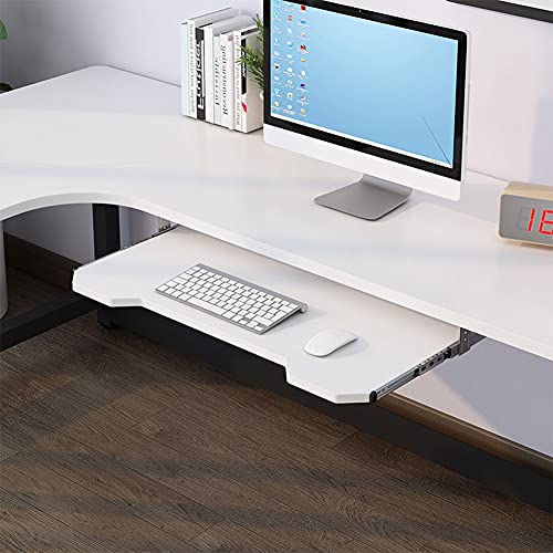 GXXINGIN Tastaturschublade, ergonomisches Tastatur-Erweiterungsfach für unter dem Schreibtisch, Faltbare Tastaturschublade, verschiebbare Tastatur-Maushalterung, Plattform-Tastaturständer, hölzernes von GXXINGIN