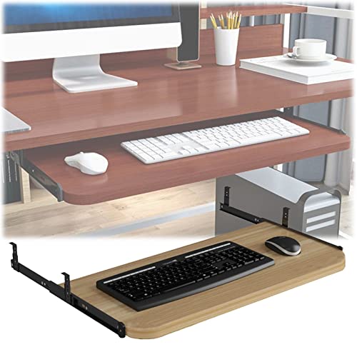 GXXINGIN Tastaturschublade, verschiebbare Tastaturplattform, höhenverstellbarer Ausziehtisch für unter den Schreibtisch, 54/60/70 x 27 cm, ergonomischer Tastaturständer aus Holz, verschiebbare Tasta von GXXINGIN